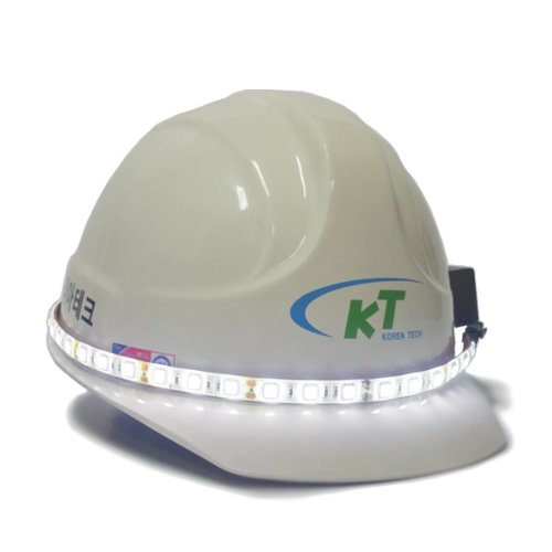 야간안전모 LED반사띠 화이트 안전모부착형 건전지포함