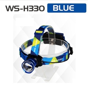 LED 충전식 줌 헤드랜턴 WS-H330 블루